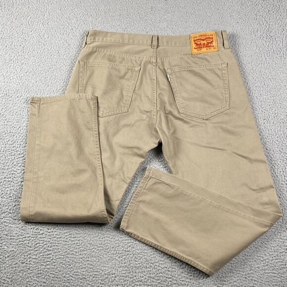 Levi's 505 Regular Straight Fit Jeans Men;s 36x30 Tan Streetwear - Picture 1 of 11